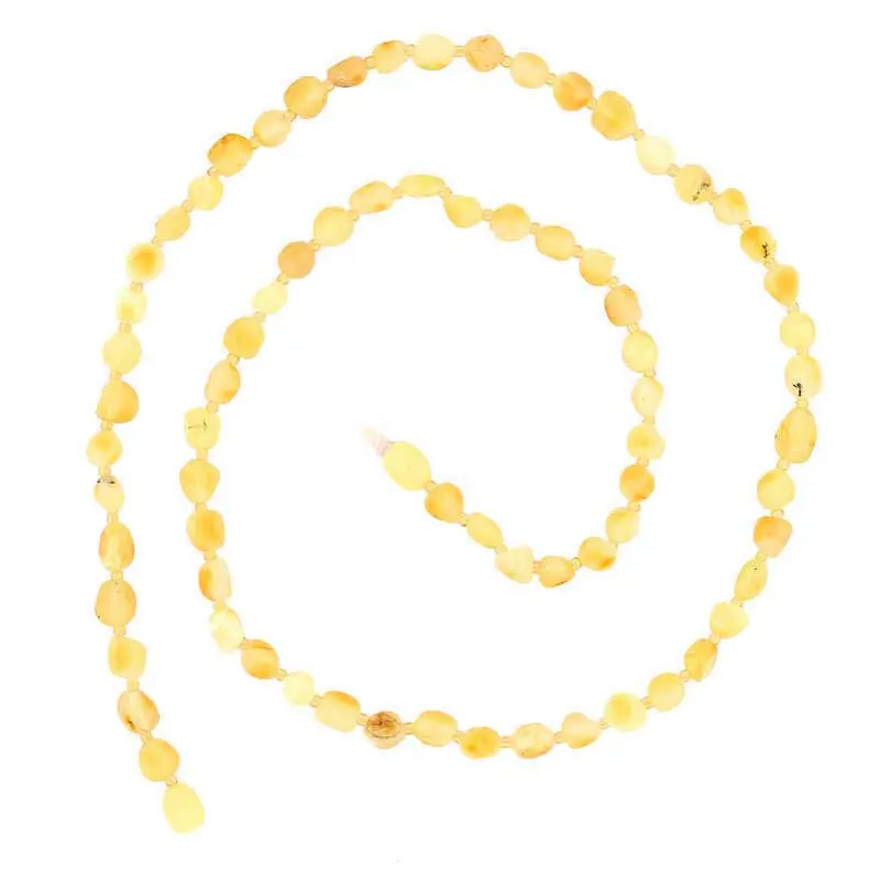 Yellow Color Yetişkin Drop Amber Necklace