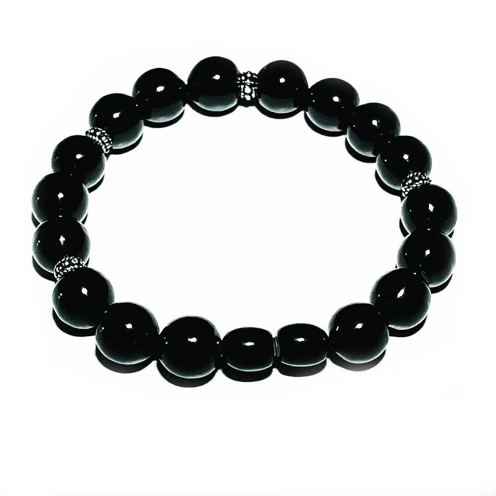 Oltu Stone Bracelet Silver Detailed