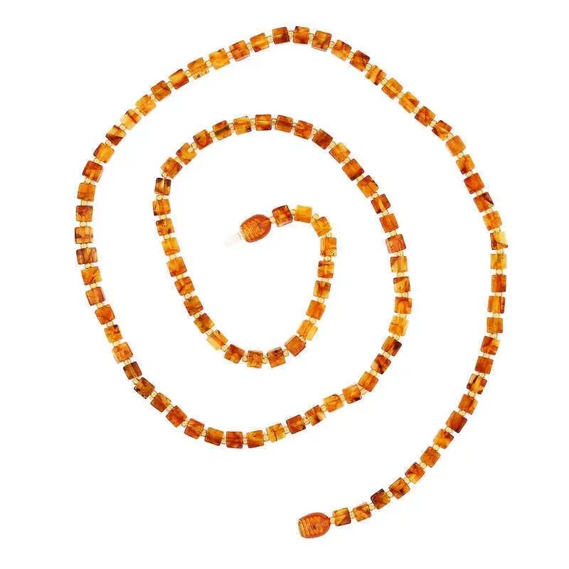 Yellow Color Yetişkin Drop Amber Necklace
