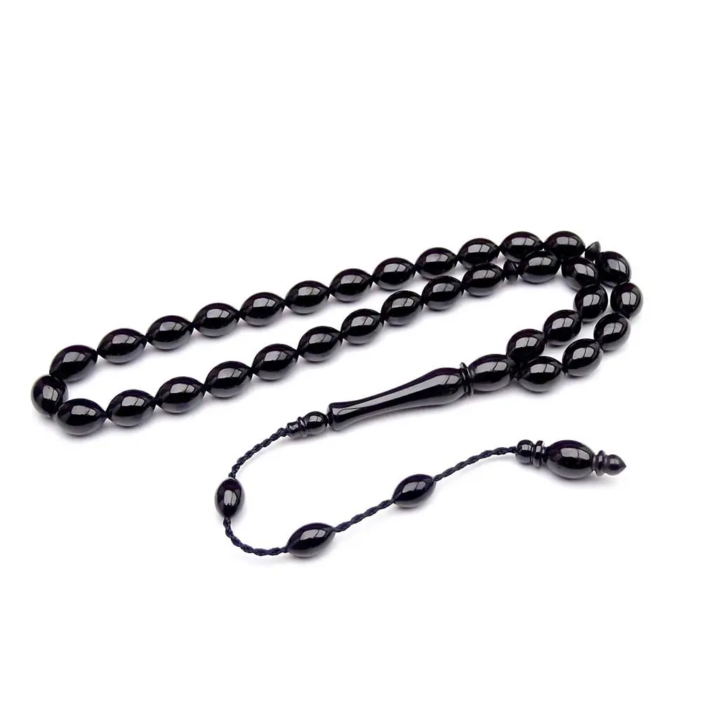 Kumpas Crafted Badem Cut Sistemli Erzurum Oltu Stone Prayer Beads