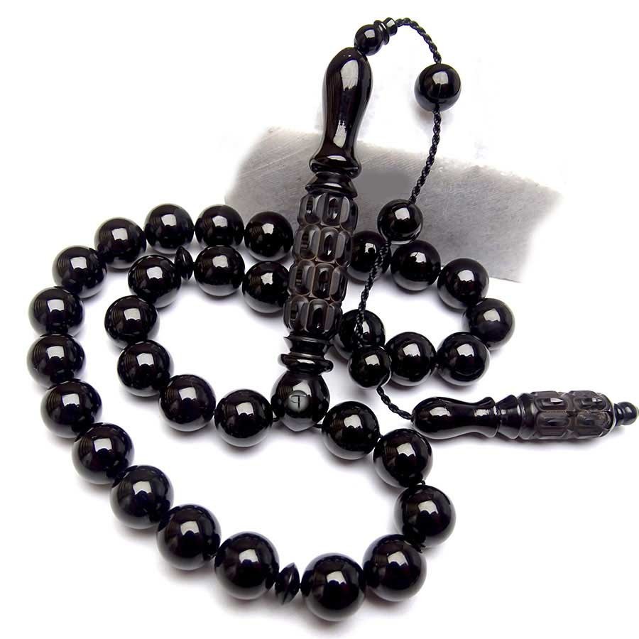 Special Workmanship Imame Erzurum Oltu Stone Prayer Beads