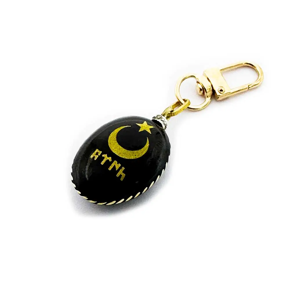 Turkish logolu Erzurum Oltu Stone Keychain