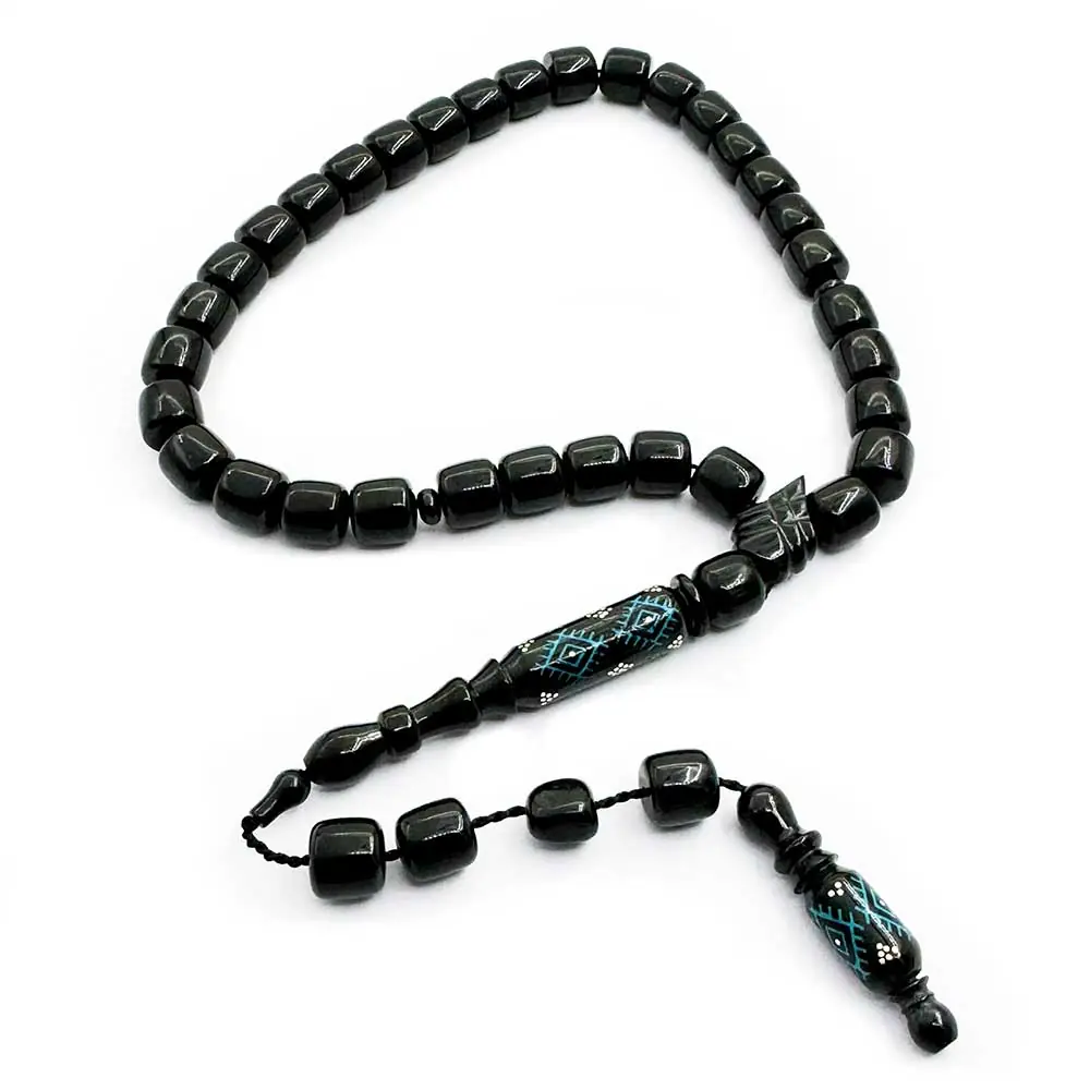 Capsule Cut Handcrafted Special İmameli Erzurum Oltu Stone Prayer Beads