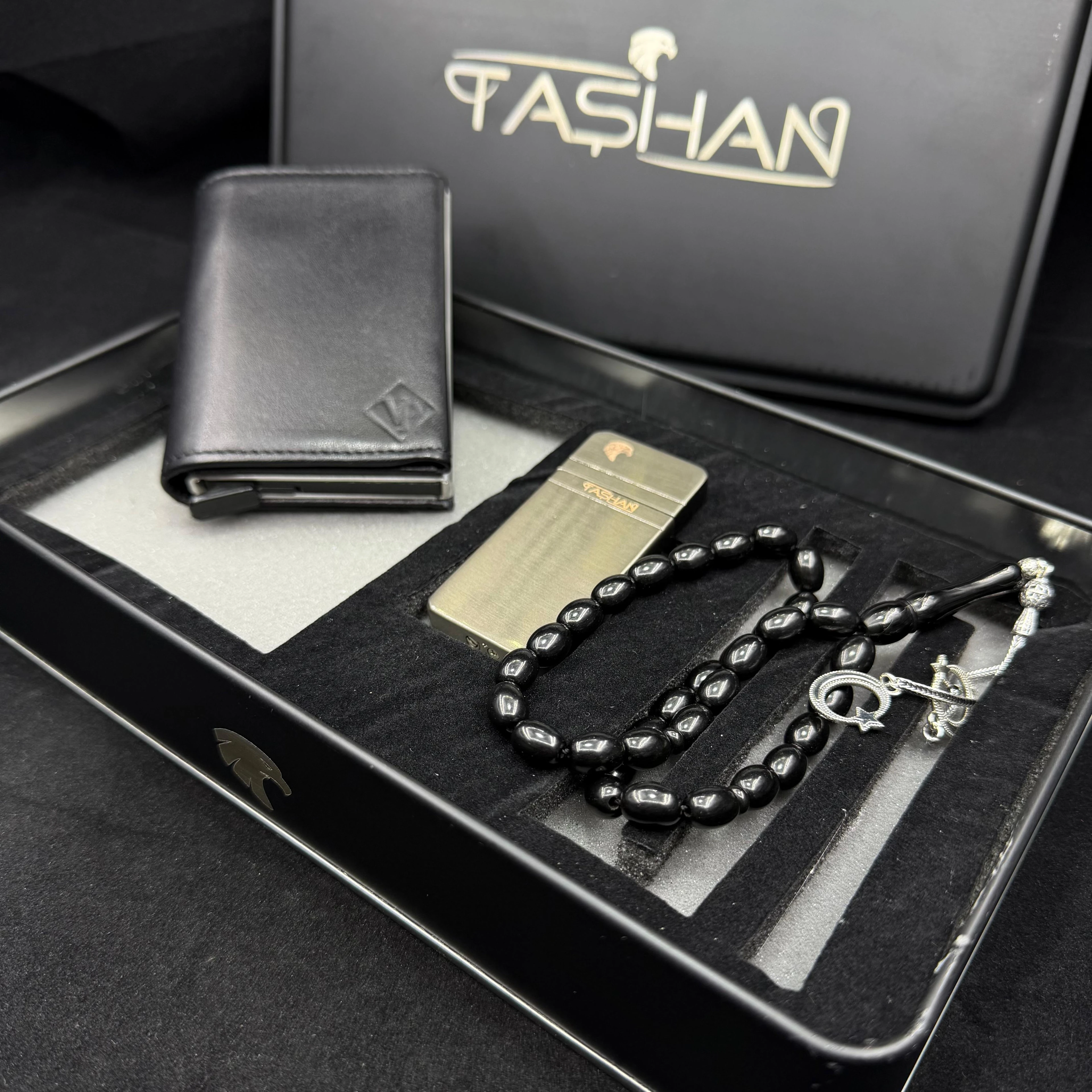Taşhan Oltu taşı ve gümüş set