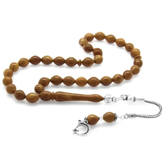 925 K Silver Tasselled Arpa Cut Bilek Size Kuka Seed Prayer Beads