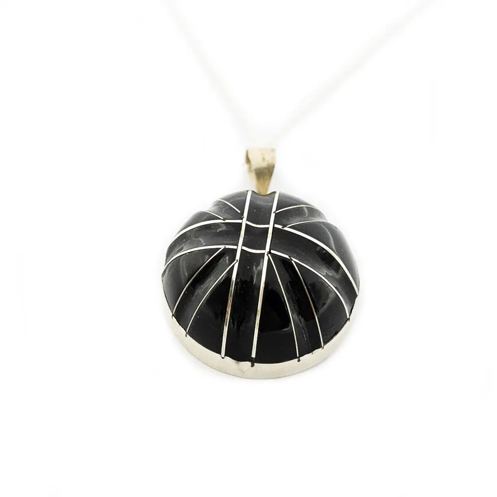 Silver Yarma Engraved Handcrafted Oltu Stone Necklace