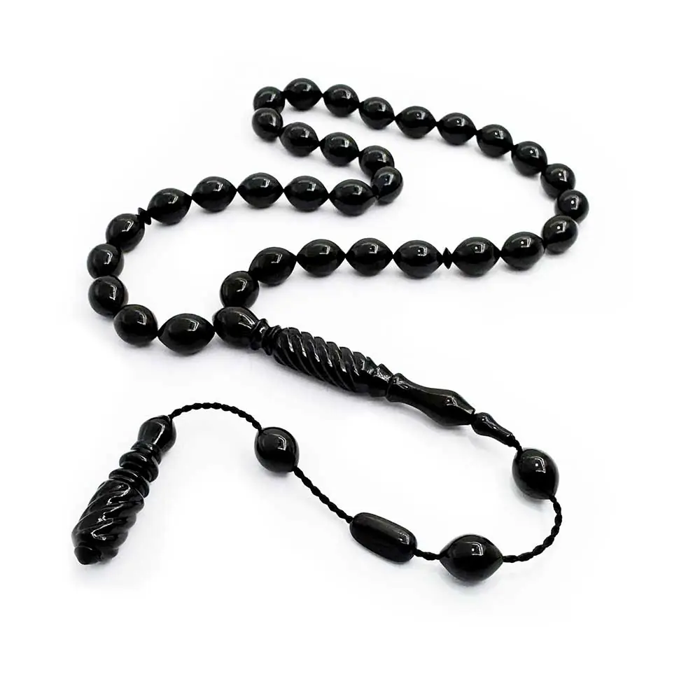 Nakkaş İmameli Badem Cut Special Usta Crafted Erzurum Oltu Stone Prayer Beads