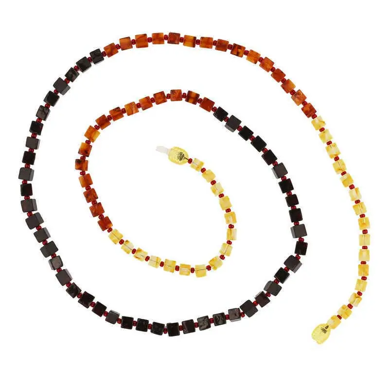 Multi Colored Yetişkin Drop Amber Necklace