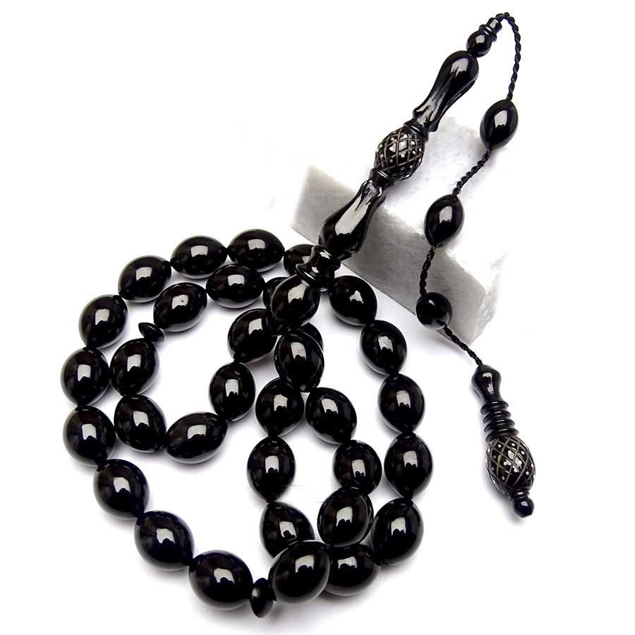 Imame Erzurum Oltu Stone Prayer Beads with Special Design System