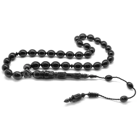 Kumpas Crafted Minaret İmameli Arpa Cut Erzurum Oltu Stone Prayer Beads