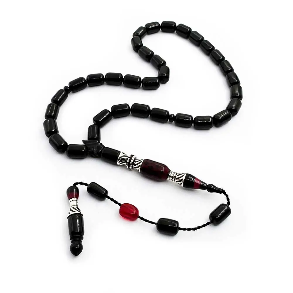 Capsule Cut Usta Crafted Nakkaş İmameli Erzurum Oltu Stone Prayer Beads