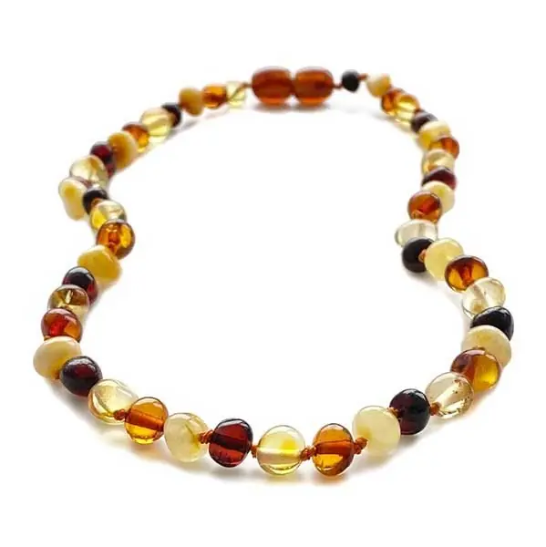 Multi Colored Drop Amber Baby Necklace