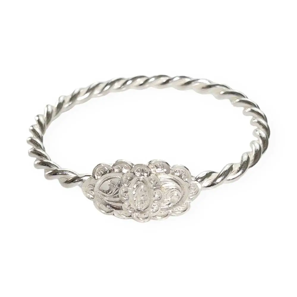 Erzurum Handcrafted Kaşlı Silver Twisted Bangle
