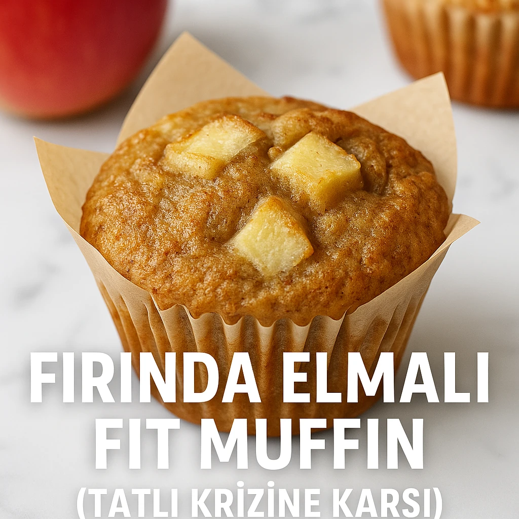 Fırında Elmalı Fit Muffin (Tatlı Krizine Karşı)