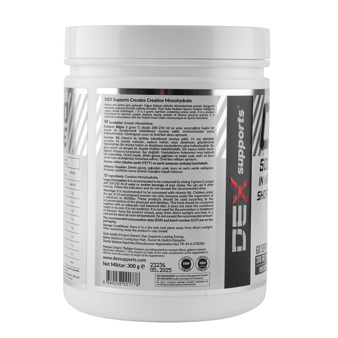 Kreatin , %100 Micronized Creatine Monohydrate 300g - 60 Servis