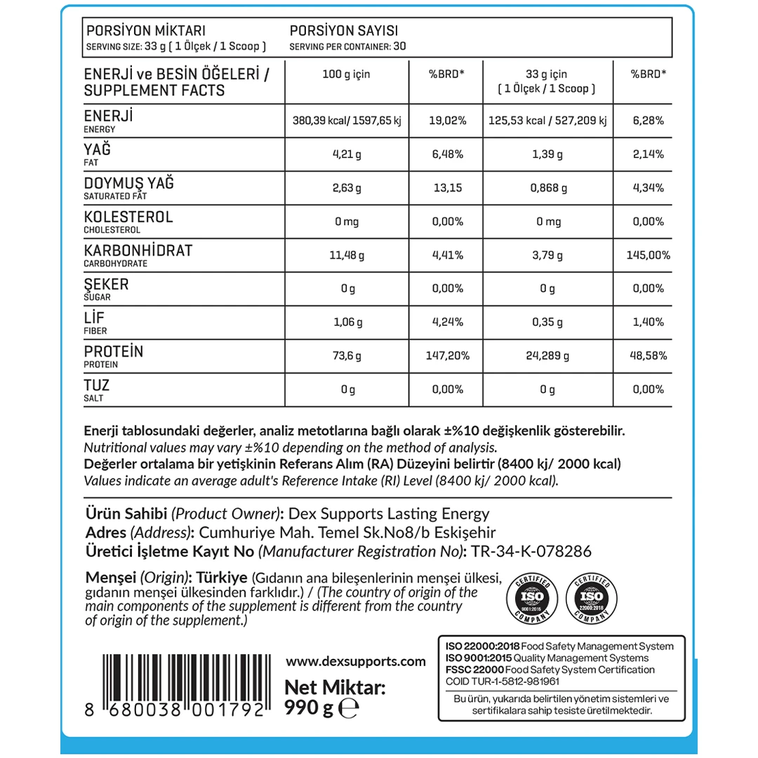 Dex Supports Performans Paketi | Kas Gelişimi için Whey Protein +