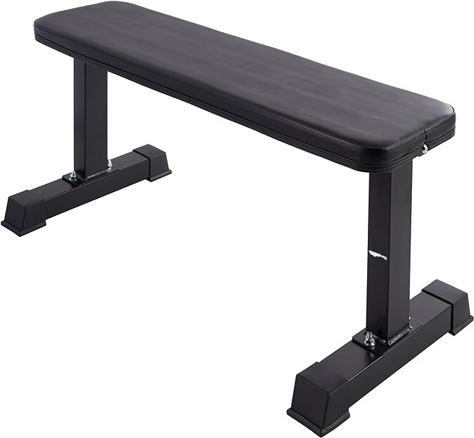 Flat Weight Workout Exercise Bench, Black