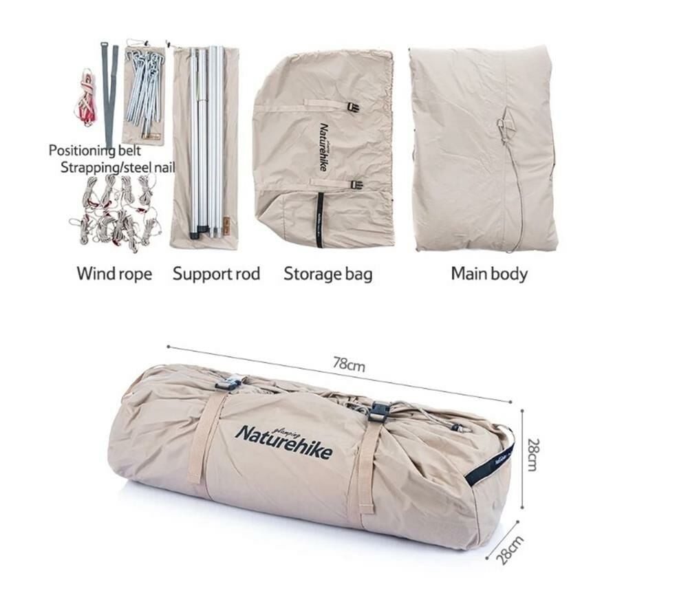 Naturehike Profound 9.6 Carpa Glamping Aile Çadırı | Cotton Pyramid Kanvas |