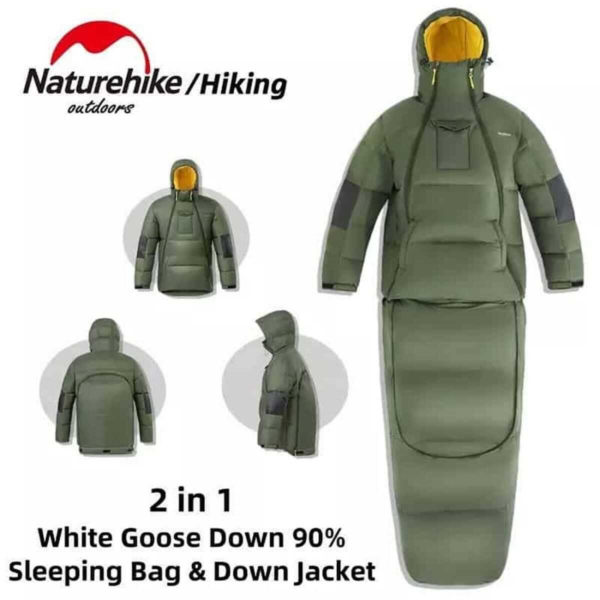 Naturehike UltraLight Kaz Tüyü 2IN1 Uyku Tulumu & Ceket (-15°C & -8°C )