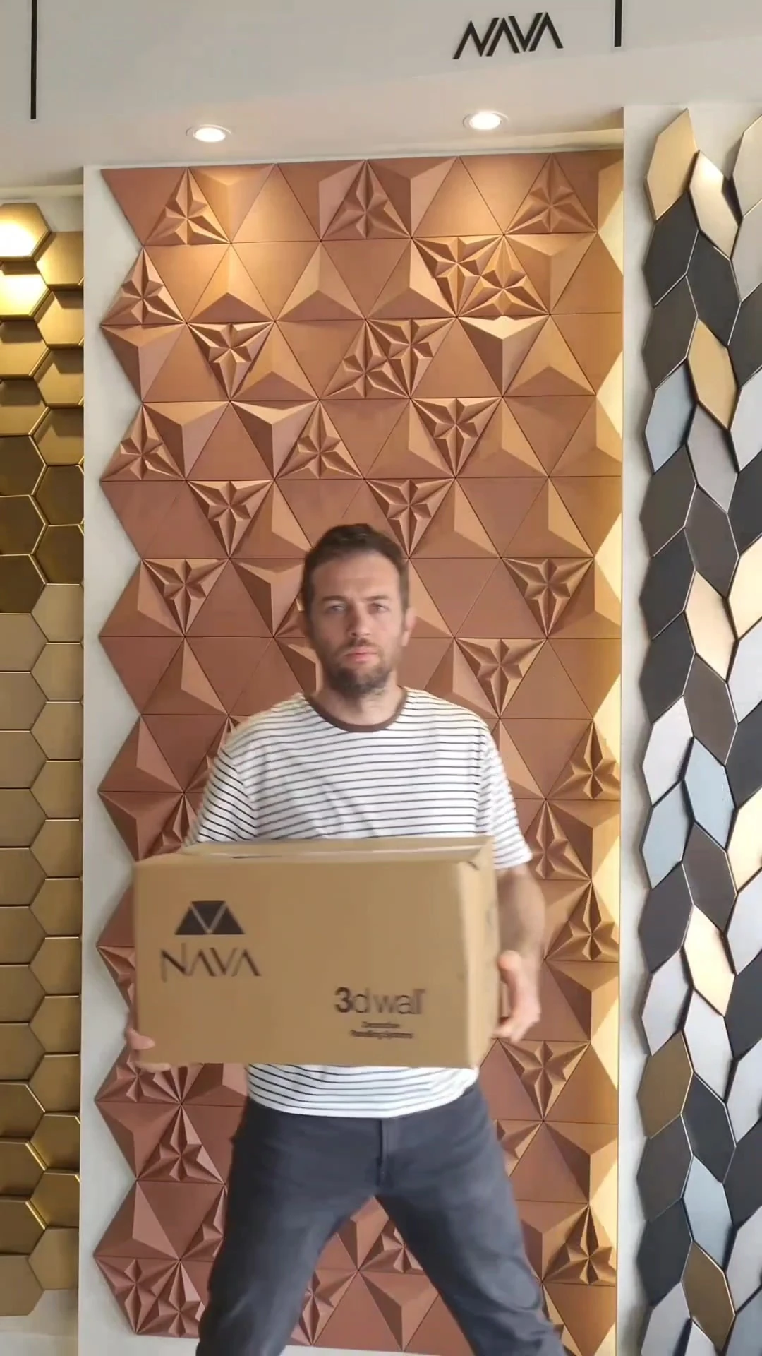 Nava 3 Boyutlu Dekoratif Duvar Paneli (-BEYAZ-) (1M2)