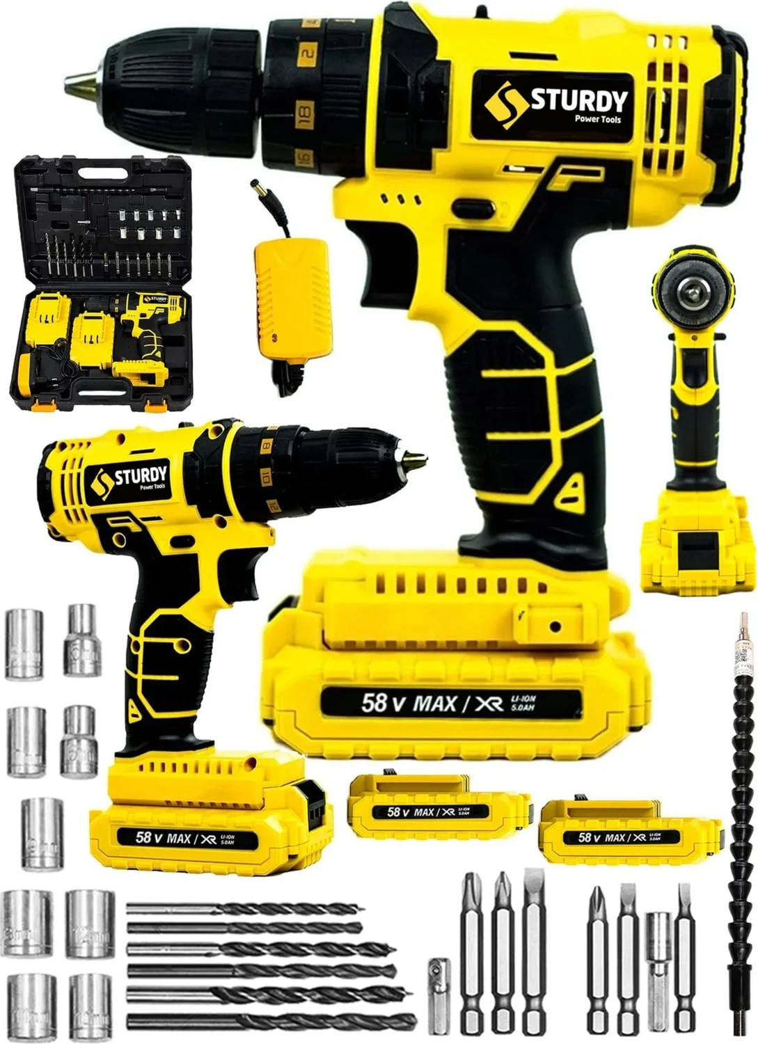 Msz Metal Şanzumanlı Tam Profesyonel Akülü Vidalama Matkap 2 Akülü