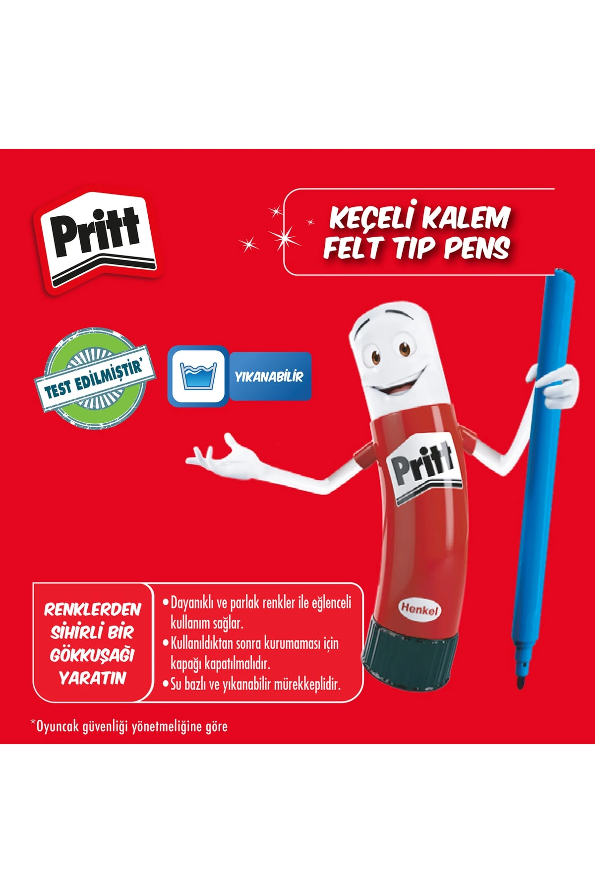 24'lü Keçeli Kalem 24'lü Uzun Kuru Boya Kalemi