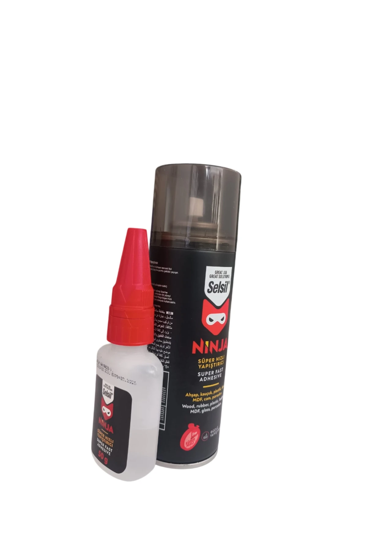 NİNJA Hızlı Yapıştırıcı 200ml 50gr MDF,CAM,PLASTİK,PORSELEN,AHŞAP