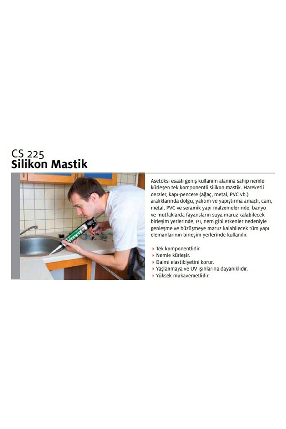 Ceresit Cs 225 Silikon Beyaz 280 gr 25'li Koli