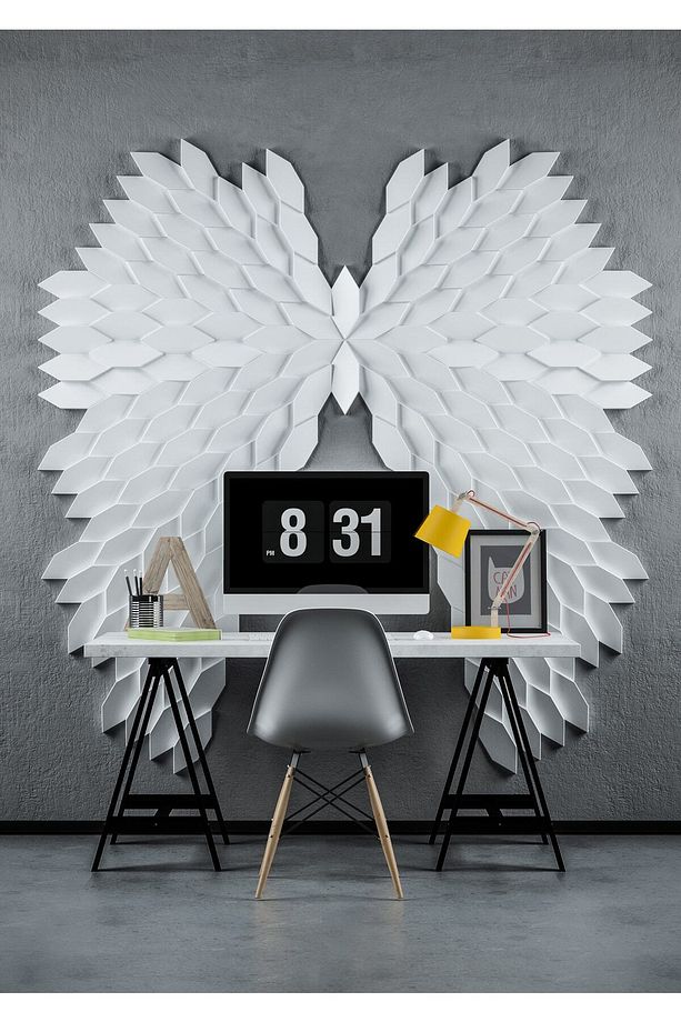 3 Boyutlu Dekoratif Duvar Paneli (1M2) (-BEYAZ-)