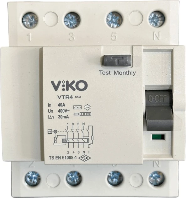 30MA 40A 4p Kaçak Akım Koruma Rölesi (4 Adet)