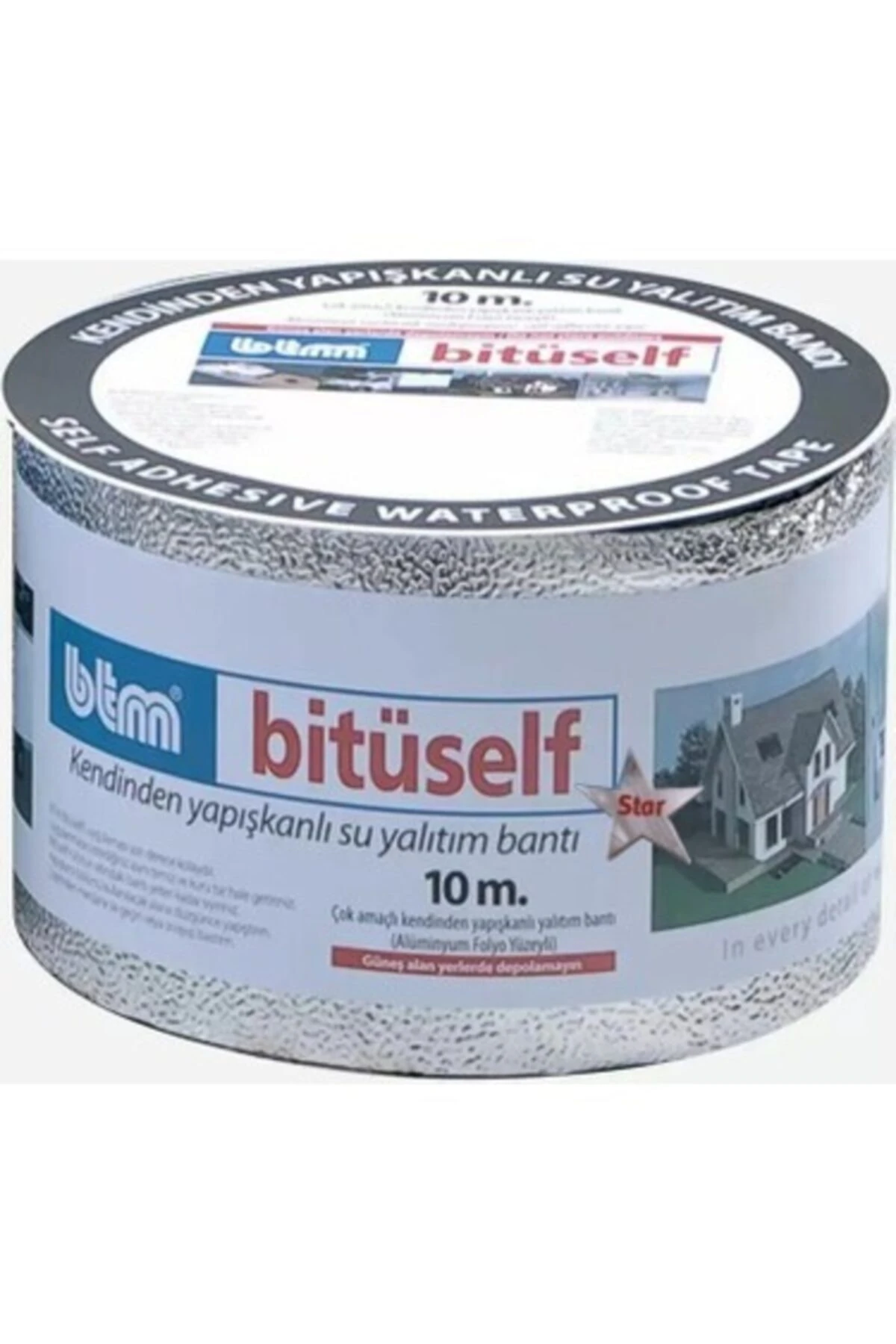 Bitüself Alüminyum Kaplı Oto Ses Ve Su Yalıtım Bantı 10cm X 10mt