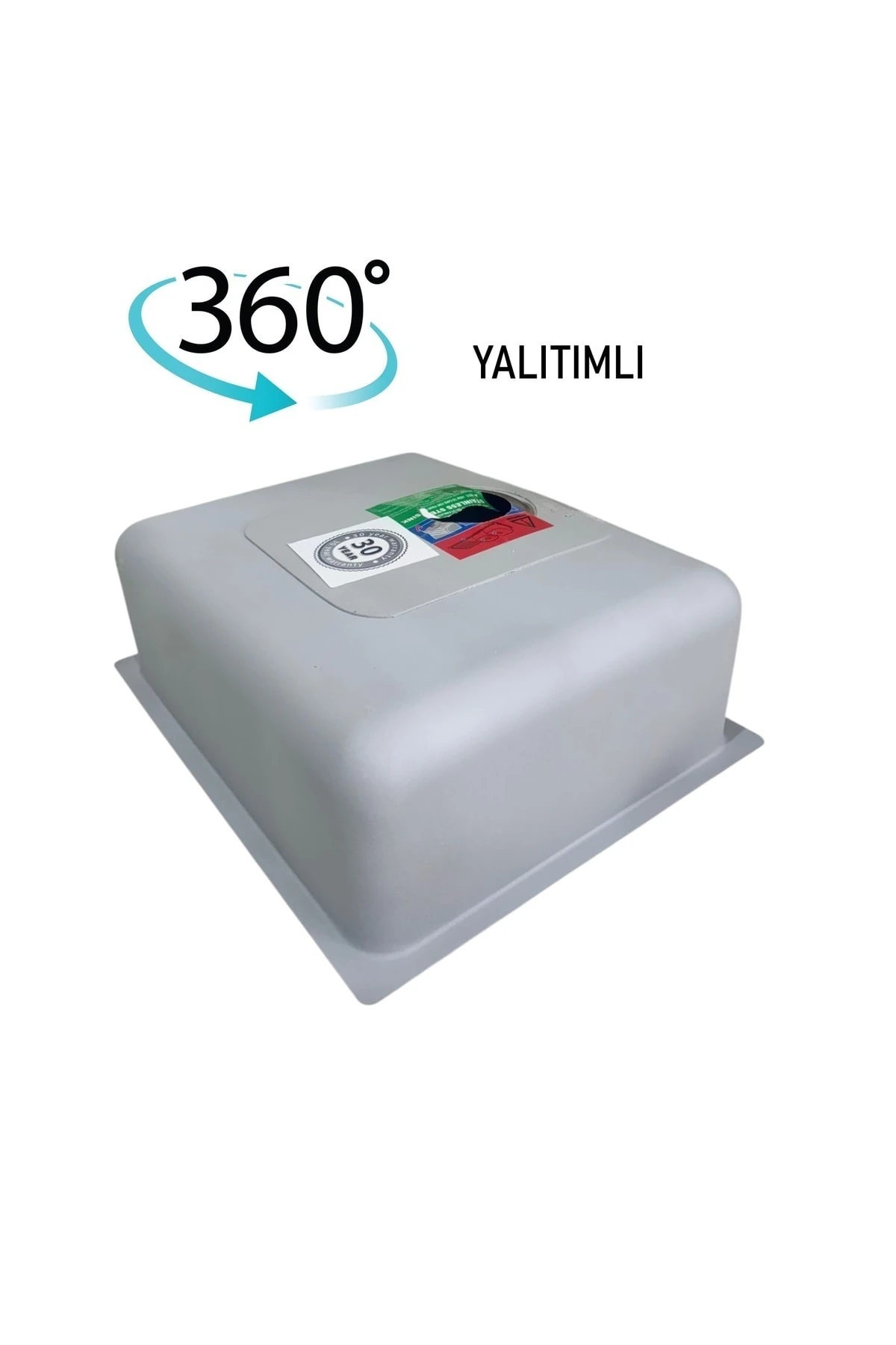 AS 423(40×50 CM) Yalıtımlı 304 Kalite Paslanmaz Çelik Evye, Sifon Takımı Dahil, Mutfak Eviyesi