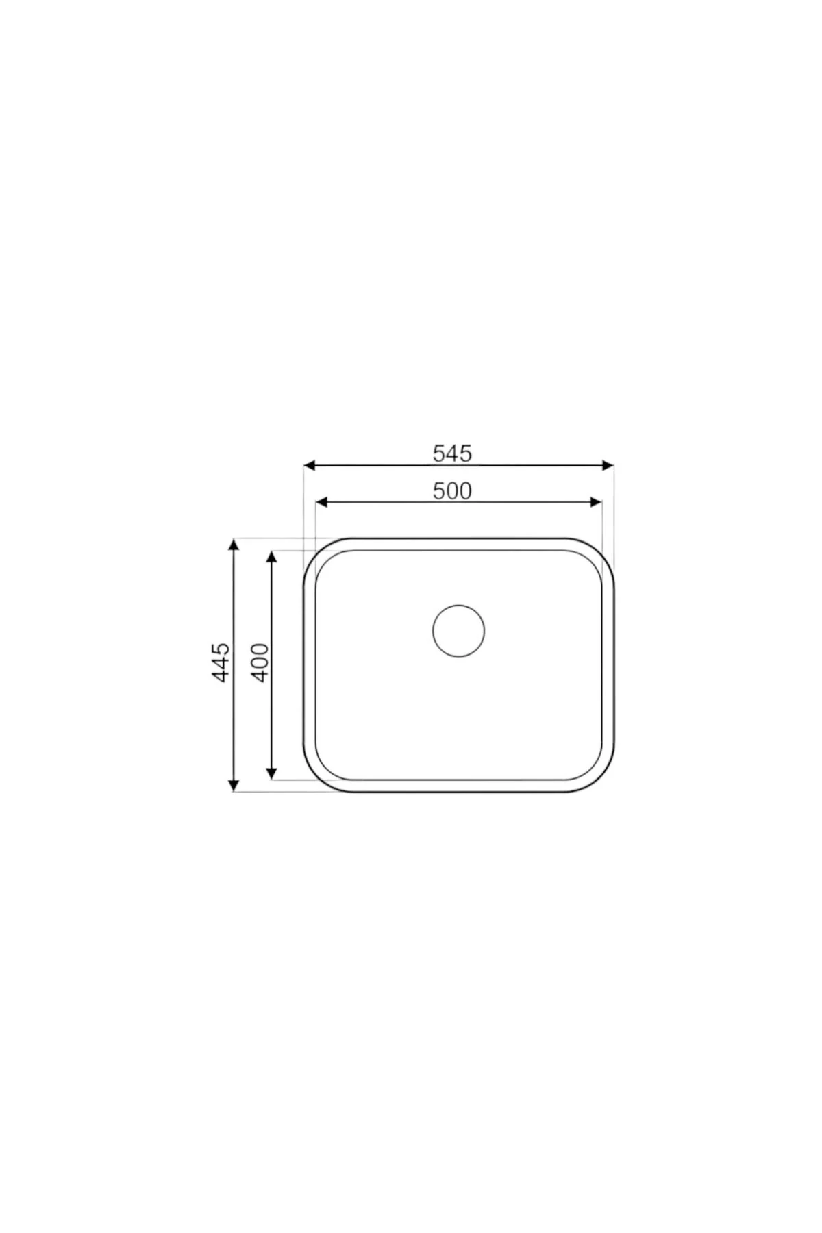 (40×50 cm) Keten Dokulu Tezgah Altı, 304 Kalite Paslanmaz Çelik Eviye, Mutfak Evyesi