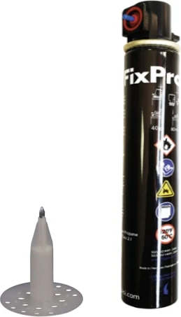 Fixpro 50 mm Mantolama Dübeli Çivili 1000 Adet + 1 Adet Gaz Tüpü