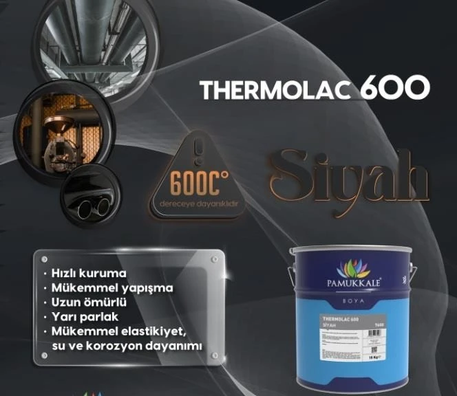 Thermolac 600 Derece Isıya Dayanıklı Boya 5 kg Siyah