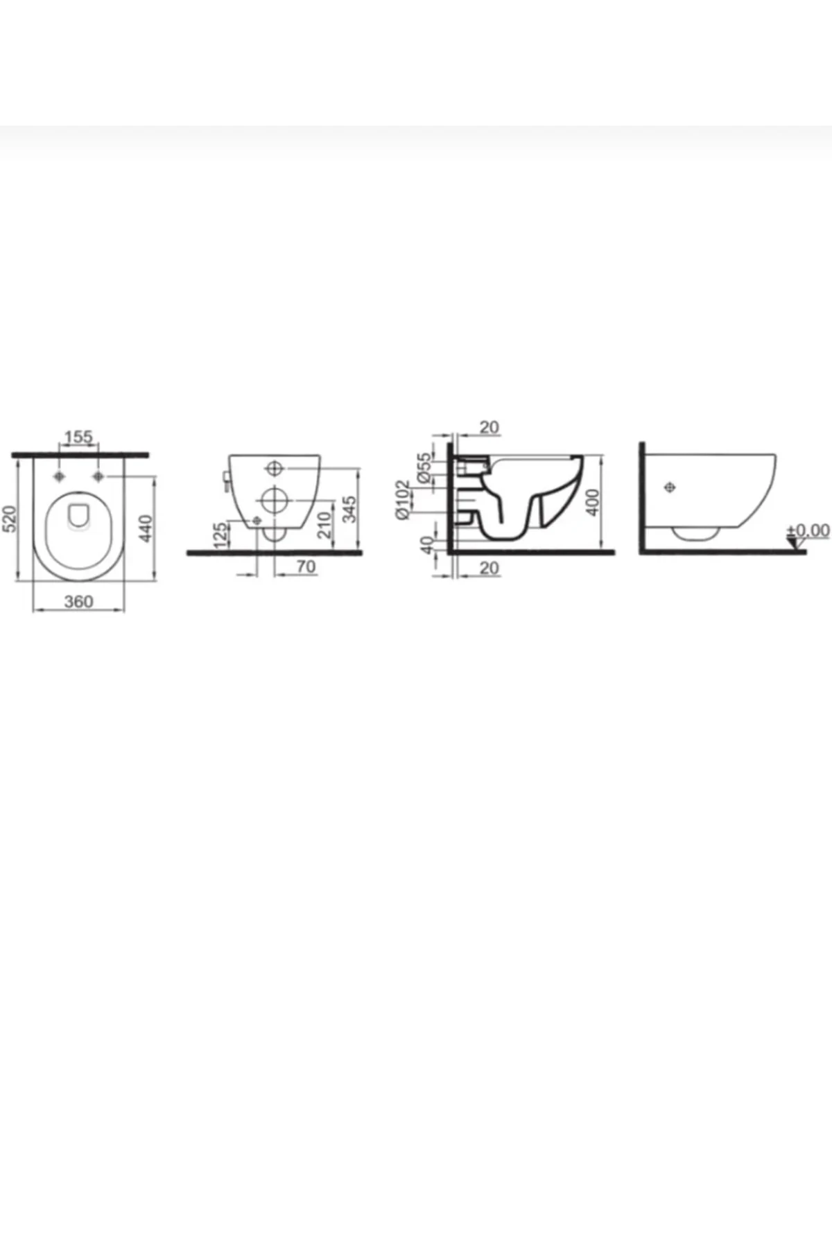 Zero 2.0 Smart Kanalsız Asma Klozet + Ultra Slim Kapak Mat Beyaz