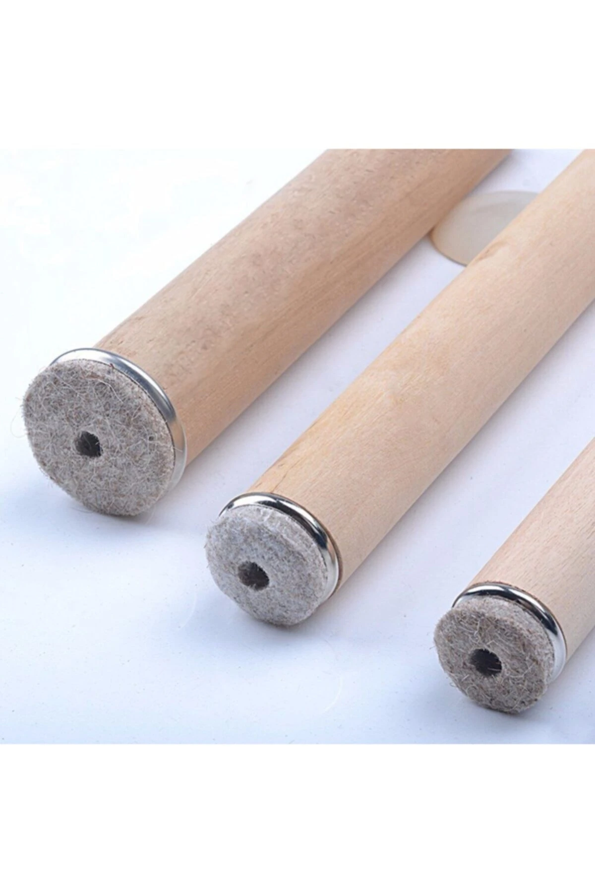 Sandalye Keçesi Pls. Taban 15mm Çivili Beyaz 20'li Paket