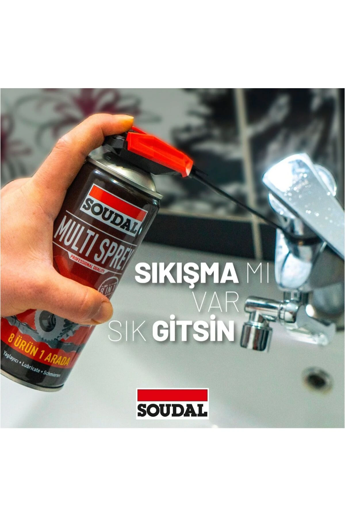 Multi Sprey Yağlayıcı, Çok amaçlı 8 fonksiyonlu Sprey 400ml