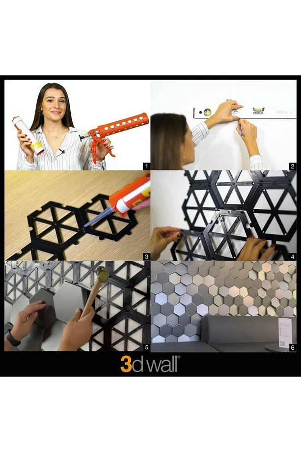 Norm 3 Boyutlu Dekoratif Duvar Paneli (-ALTIN-) (1M2)