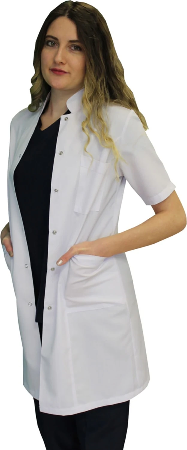 Hakim Yaka Kadın Doktor Önlüğü , Hemşire , Öğretmen , Lab Eczacı Laboratuvar Önlüğü , Beyaz Önlük