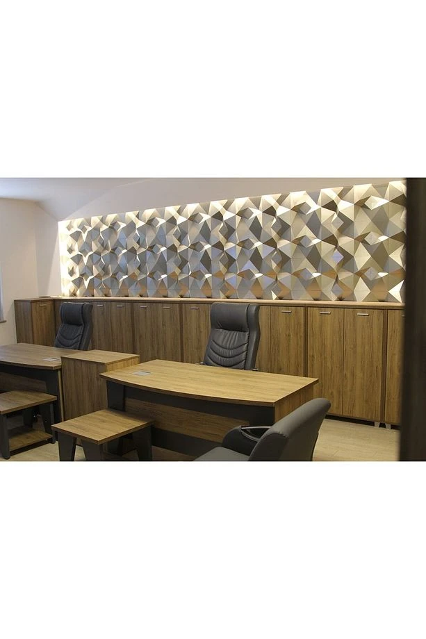 3 Boyutlu Dekoratif Duvar Paneli (1M2) (-GÜMÜŞ-)