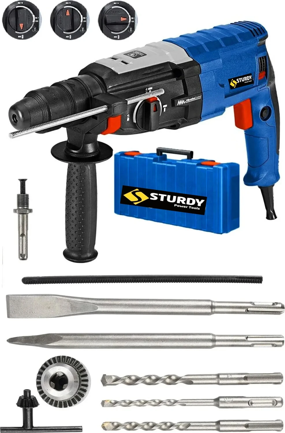 Crusher Tadribat 4100 BB Bakır Sargılı Kırıcı Delici Matkap 5 Parça Uç Yedek Darbeli Mandren