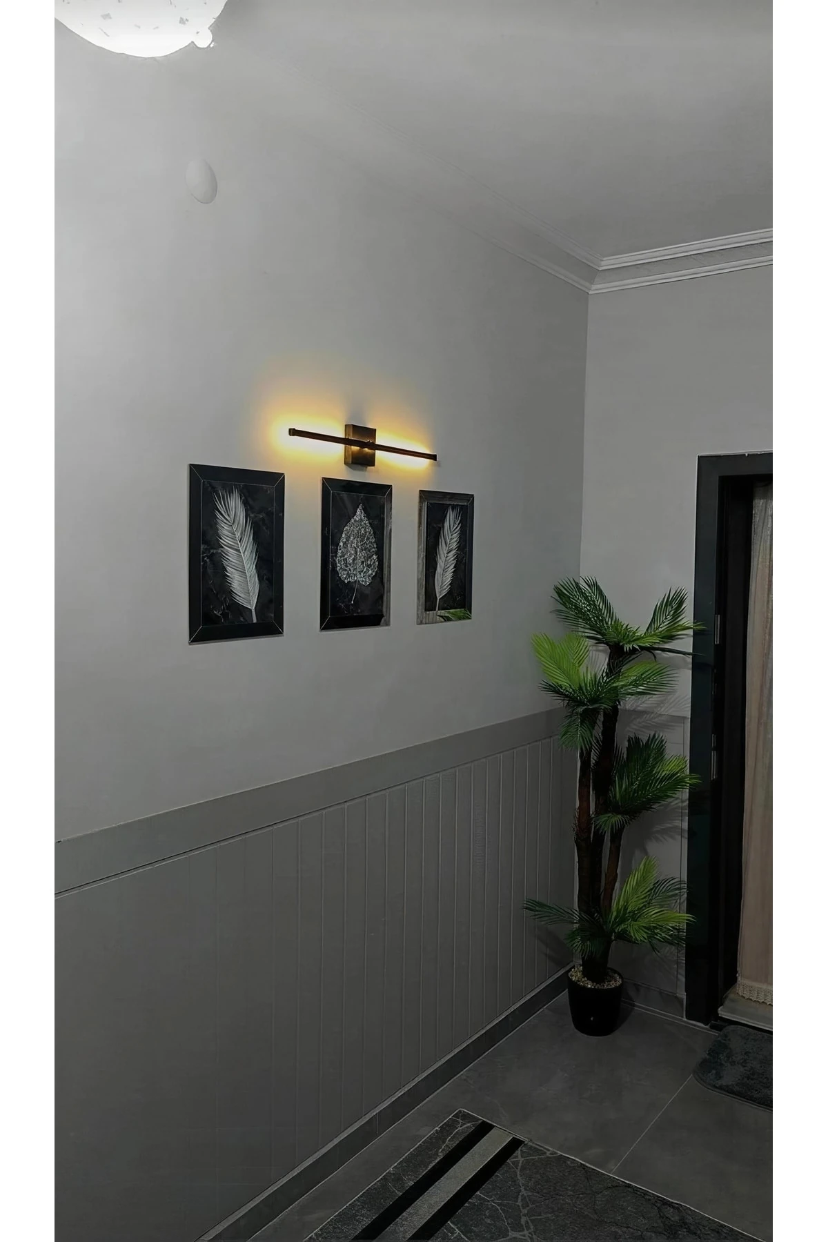 (102X18CM)mdf Cnc Işlemeli Dekoratif Boyanabilir Duvar Paneli (6MM) Düz