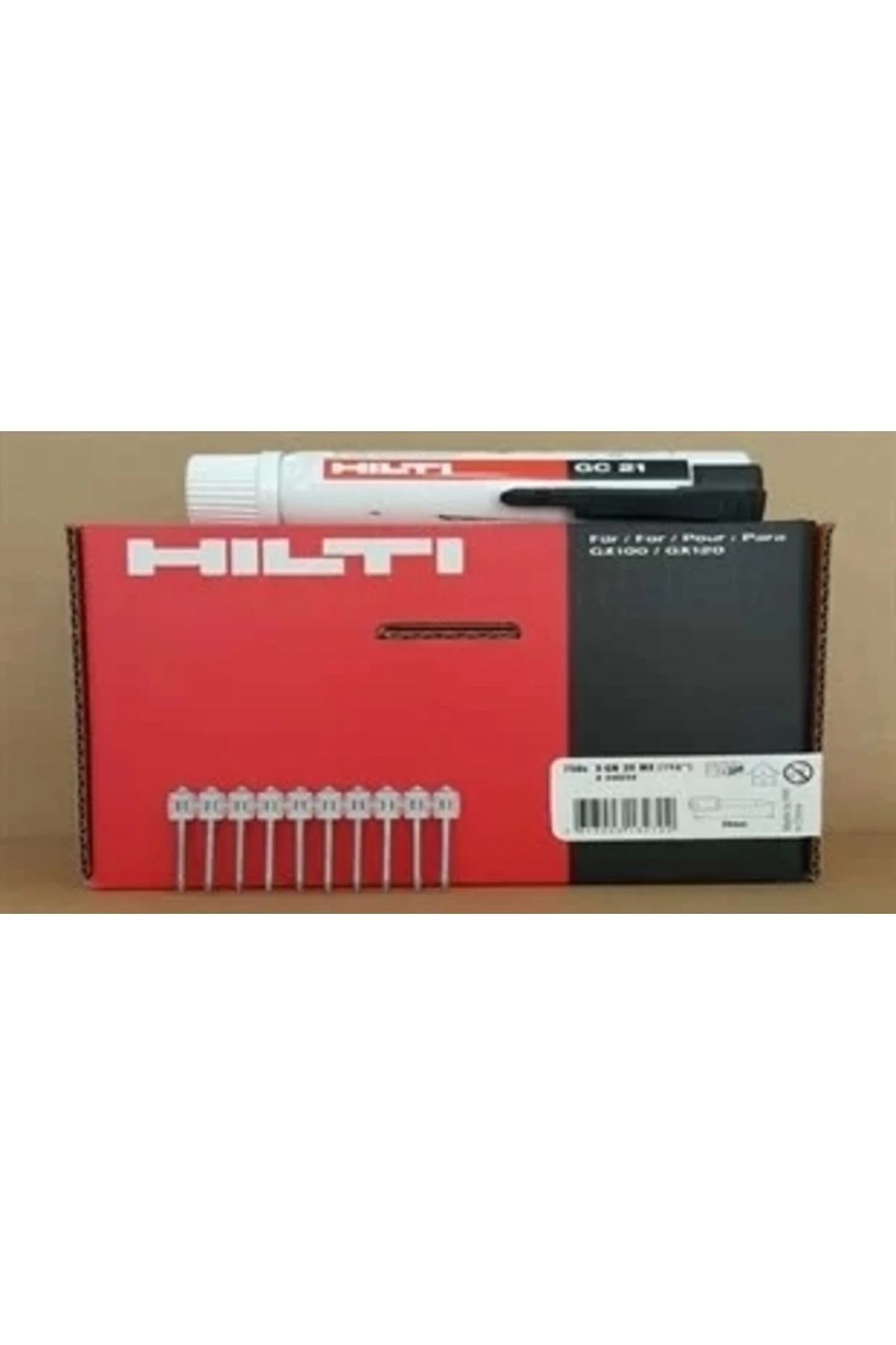 Gx 120 Gazlı Tabanca Çivisi Gaz Tüpü Dahil 27 Mm