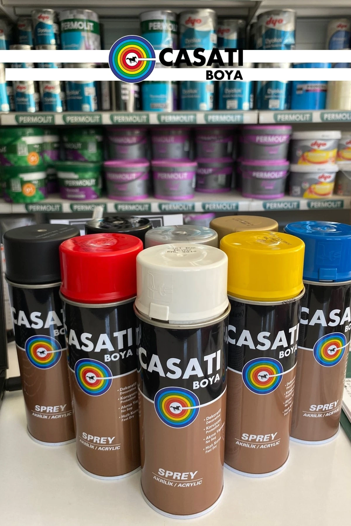 Akrilik Sprey Boya 400ML | Hızlı Kuruyan, Parlak ve Kalıcı Renkler | Yüksek Kapatıcılık