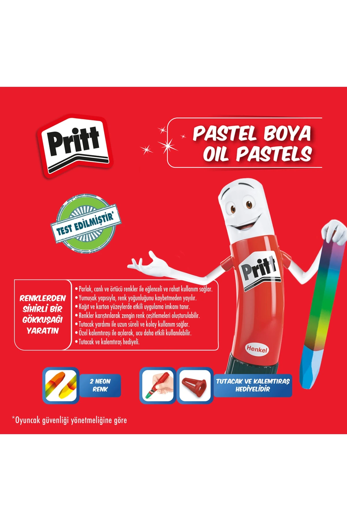 24 lü çantalı pastel boya