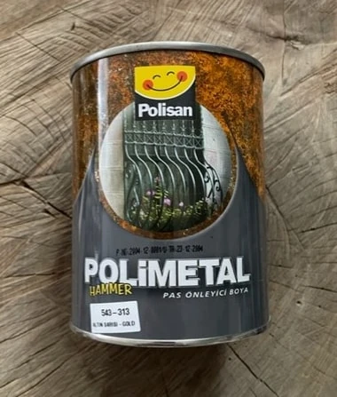 Polimetal Hammer Açık Mavi Çelik Kapı Boyası Metal Ferforje Boyası