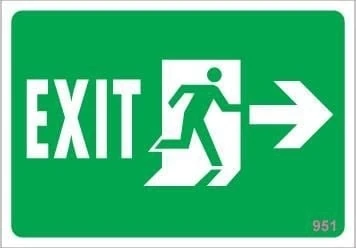 Yangın Çıkış Uyarı Levhası 17,5X25 KOD:951