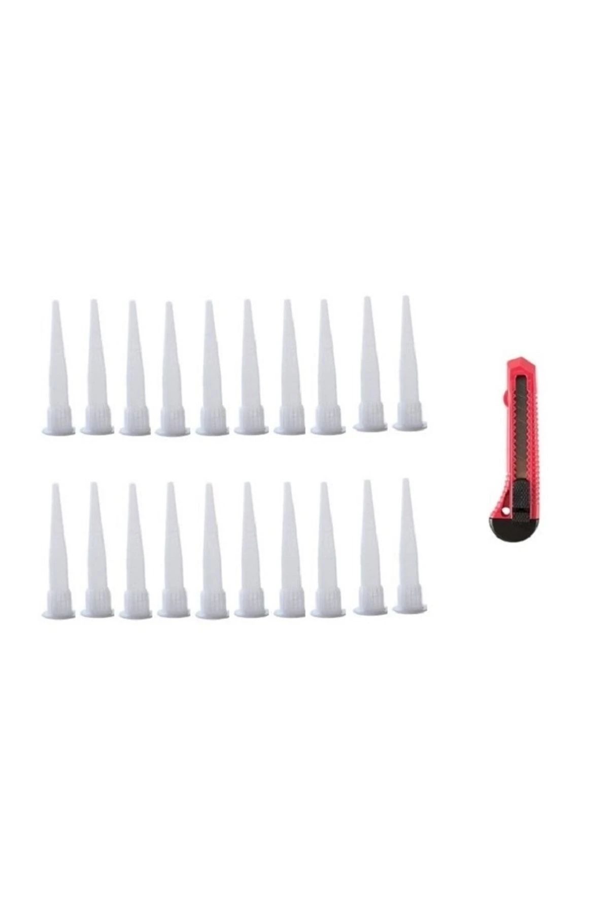 10 Adet Silikon Mastik Kartuş Ucu Uç Falçata