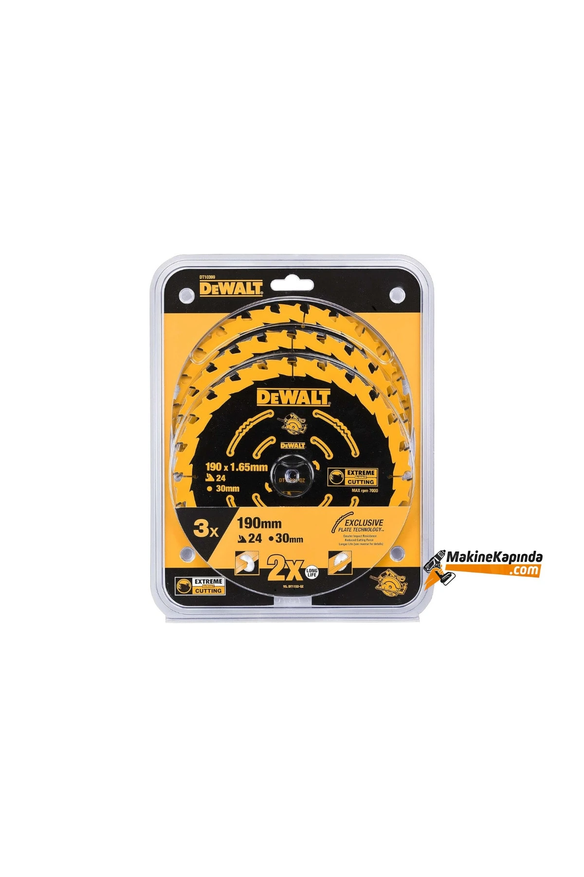 3 PARÇA DAİRE TESTRE BIÇAĞI 190mm DT10399
